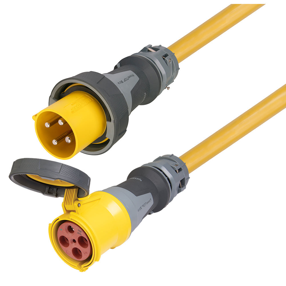 Marinco 100 Amp 125/250V 3-Pole, 4-Wire Shore Power Cable Set Extension Cord - 50 OutdoorUp