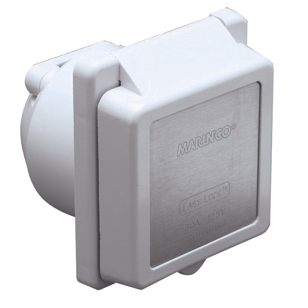 Marinco 301EL-B 30A Power Inlet - White - 125V OutdoorUp