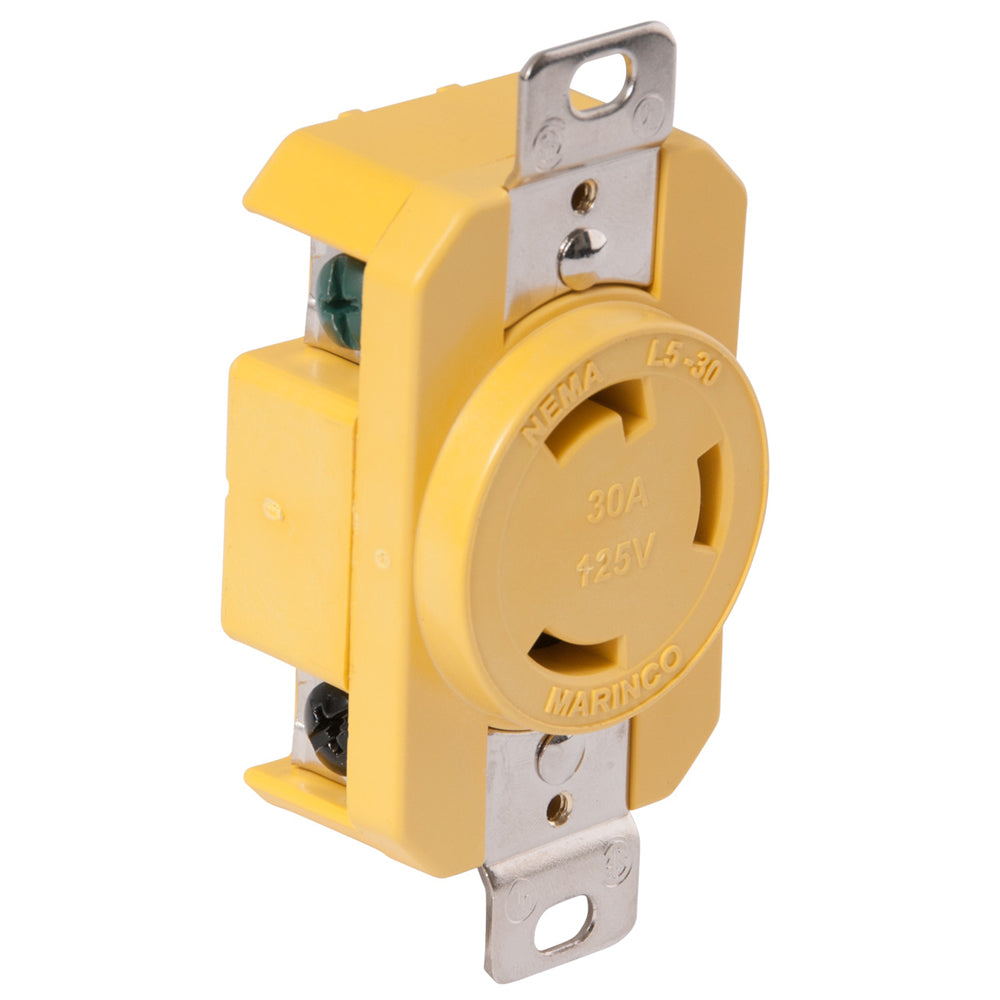 Marinco 305CRR 30A Receptacle - Yellow - 125V OutdoorUp