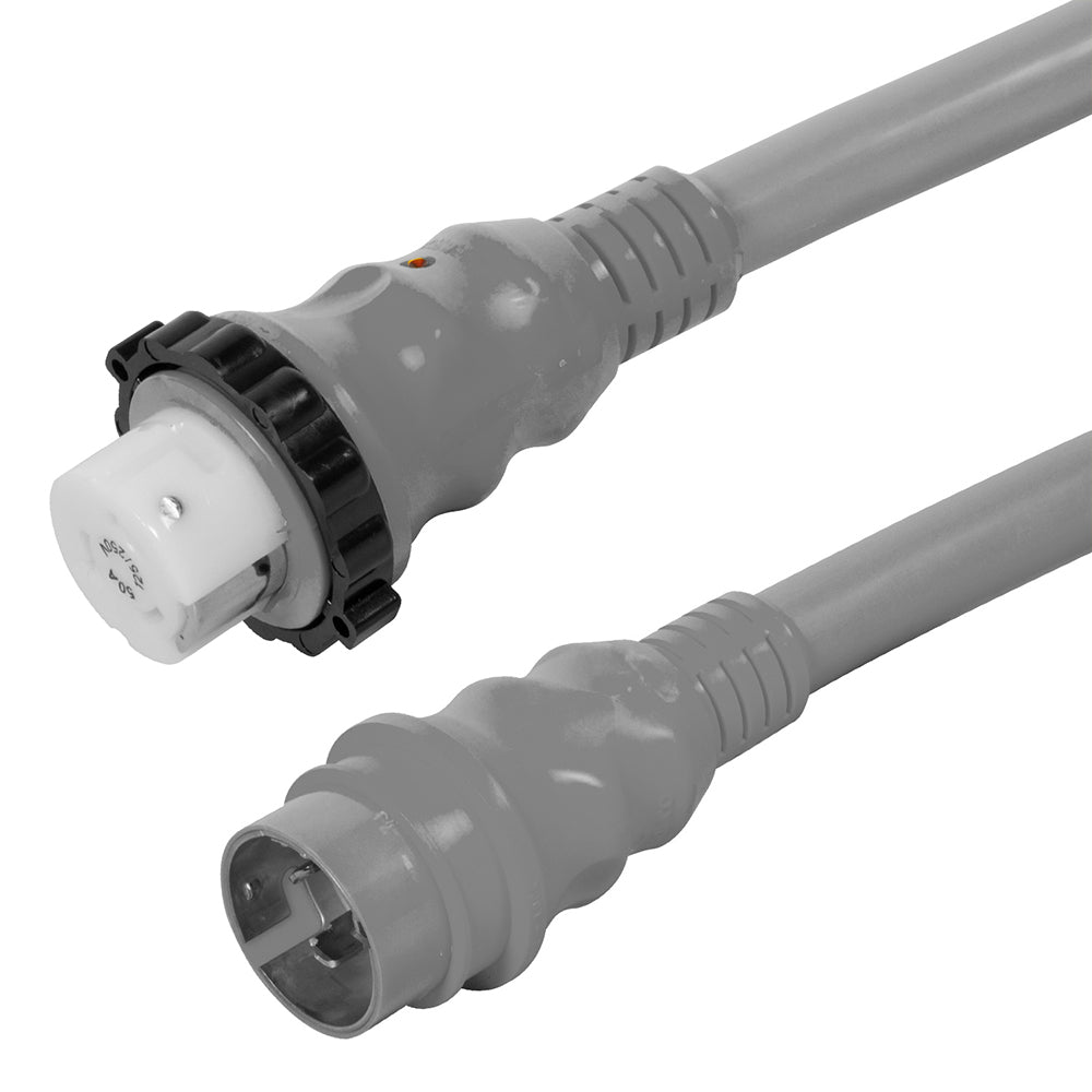 Marinco 50A 125/250V Shore Power Cord - Gray - 25' OutdoorUp