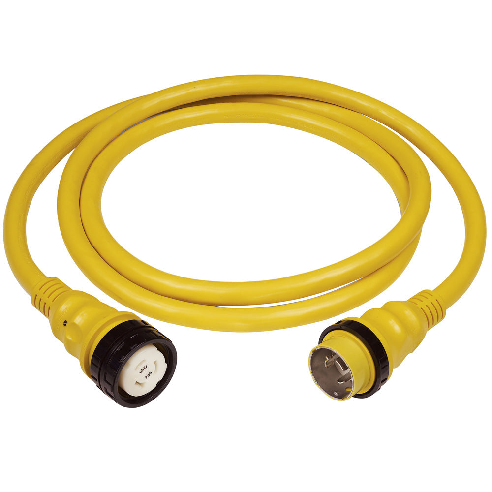 Marinco 50A 125V Shore Power Cable - 50' - Yellow OutdoorUp