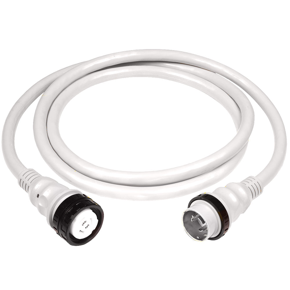 Marinco 50Amp 125/250V Shore Power Cable - 25' - White OutdoorUp