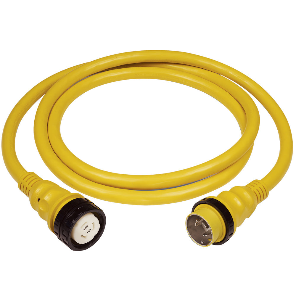 Marinco 50Amp 125/250V Shore Power Cable - 25' - Yellow OutdoorUp