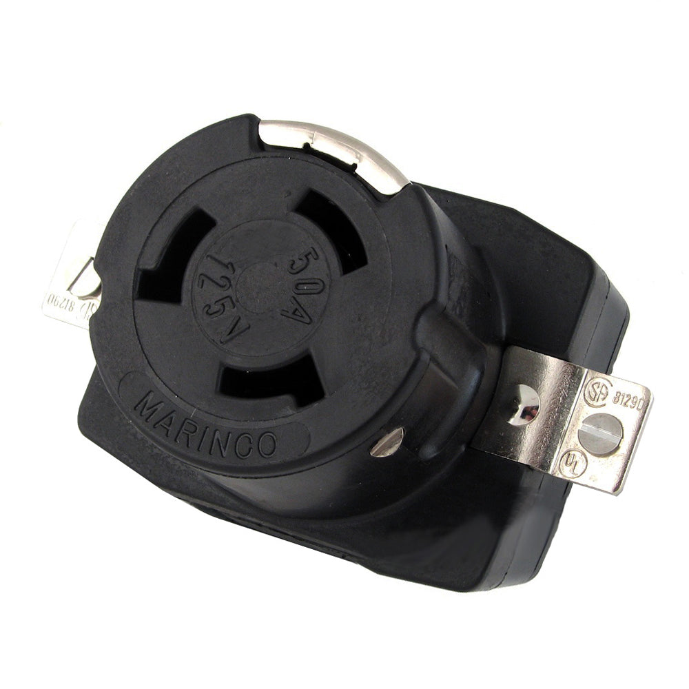 Marinco 6370CR 50Amp/125V Wire Dockside Receptacle OutdoorUp