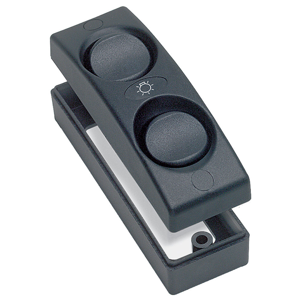 Marinco Contour 1100 Series Double Interior Switch - On/Off - Black OutdoorUp