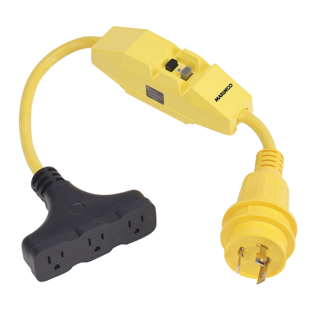 Marinco Dockside 30A to 15A Adapter with GFI OutdoorUp