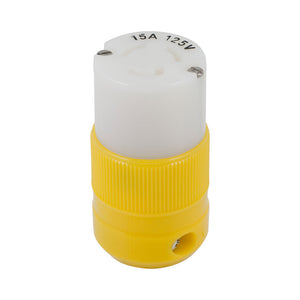 Marinco Locking Connector - 15A, 125V - Yellow OutdoorUp