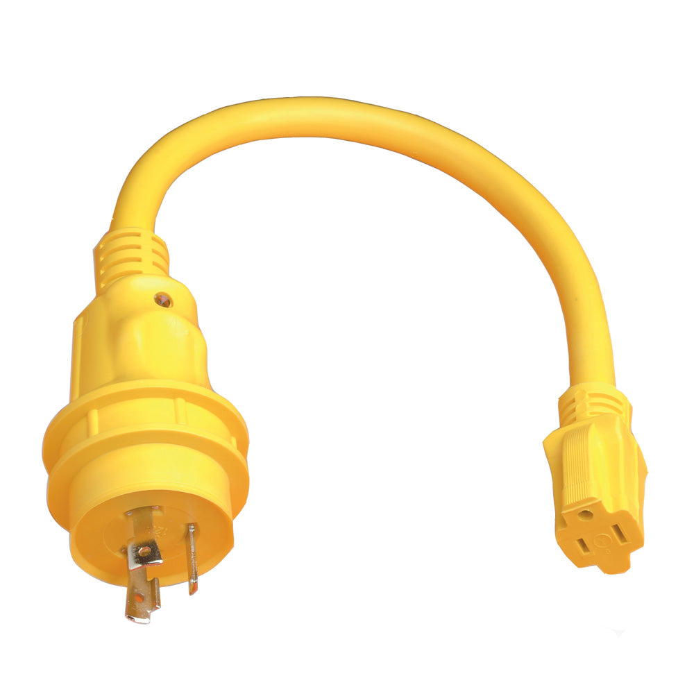 Marinco Pigtail Adapter - 15A Female to 30A Male OutdoorUp