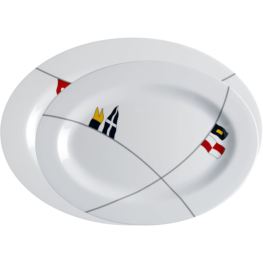 Marine Business Melamine Oval Serving Platters Set - REGATA - Set of 2 OutdoorUp