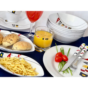 Marine Business Melamine Oval Snacks Set - REGATA - Set of 4 OutdoorUp