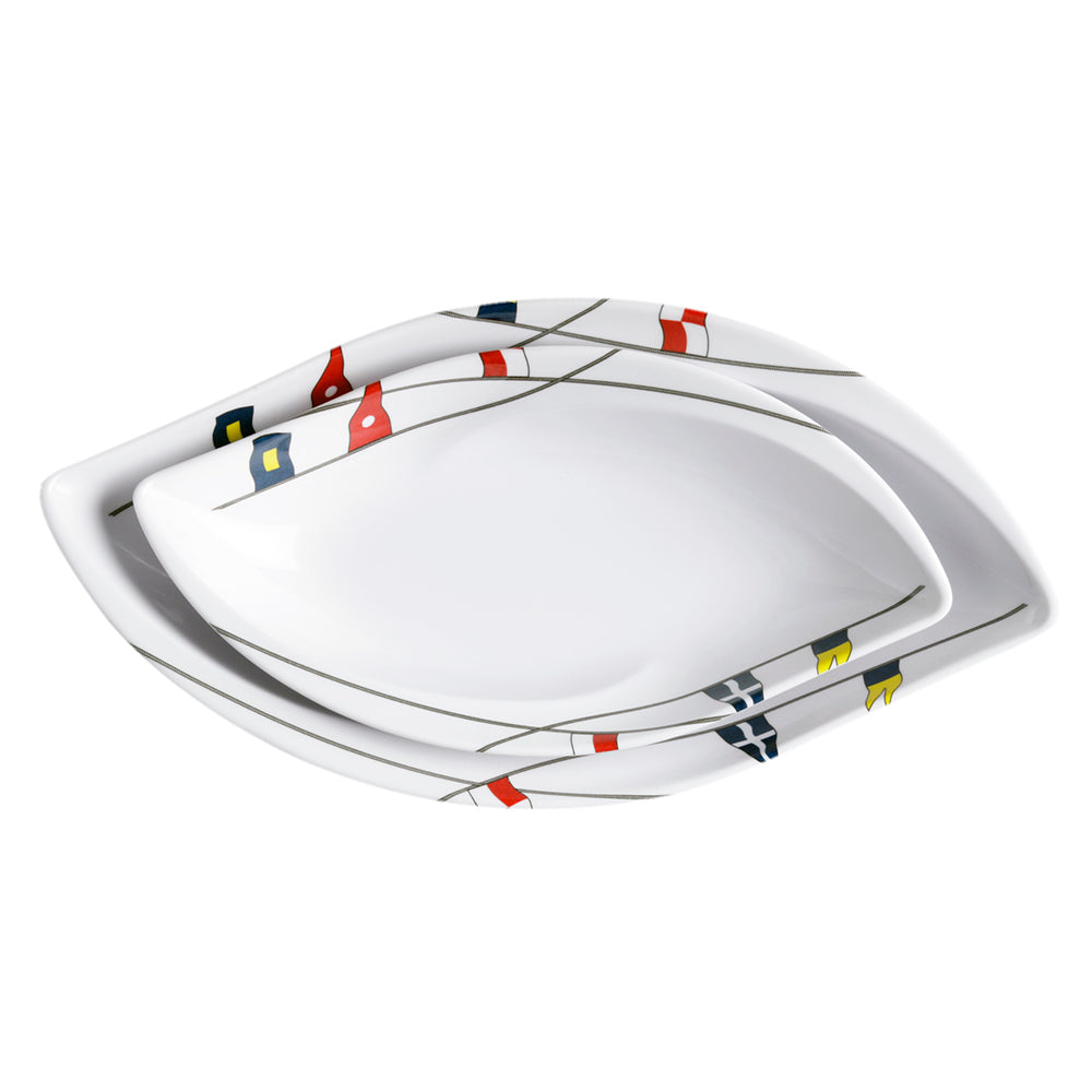 Marine Business Melamine Oval Snacks Set - REGATA - Set of 4 OutdoorUp