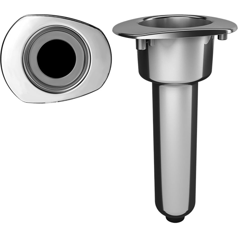Mate Series Elite Screwless Stainless Steel 0 Rod  Cup Holder - Drain - Oval Top OutdoorUp