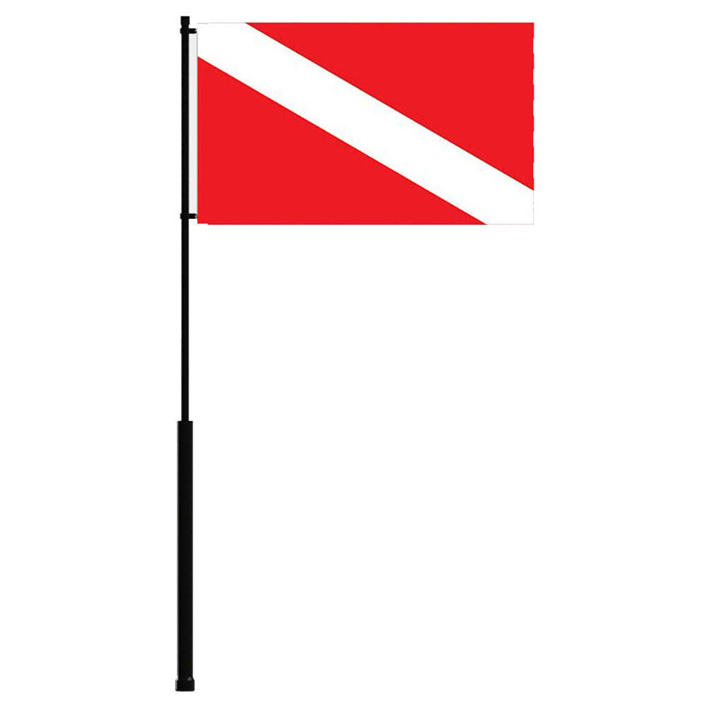 Mate Series Flag Pole - 36" w/Dive Flag OutdoorUp
