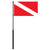 Mate Series Flag Pole - 72" w/Dive Flag OutdoorUp