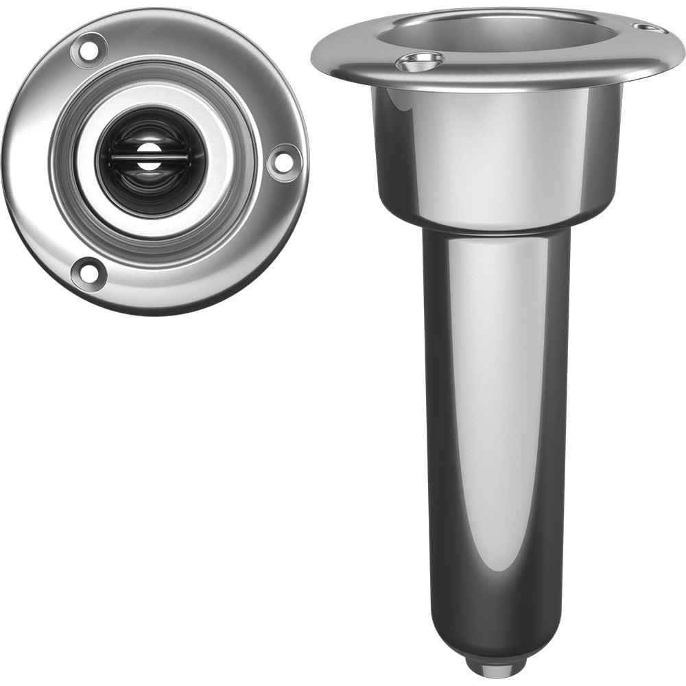 Mate Series Stainless Steel 0 Rod  Cup Holder - Drain - Round Top OutdoorUp