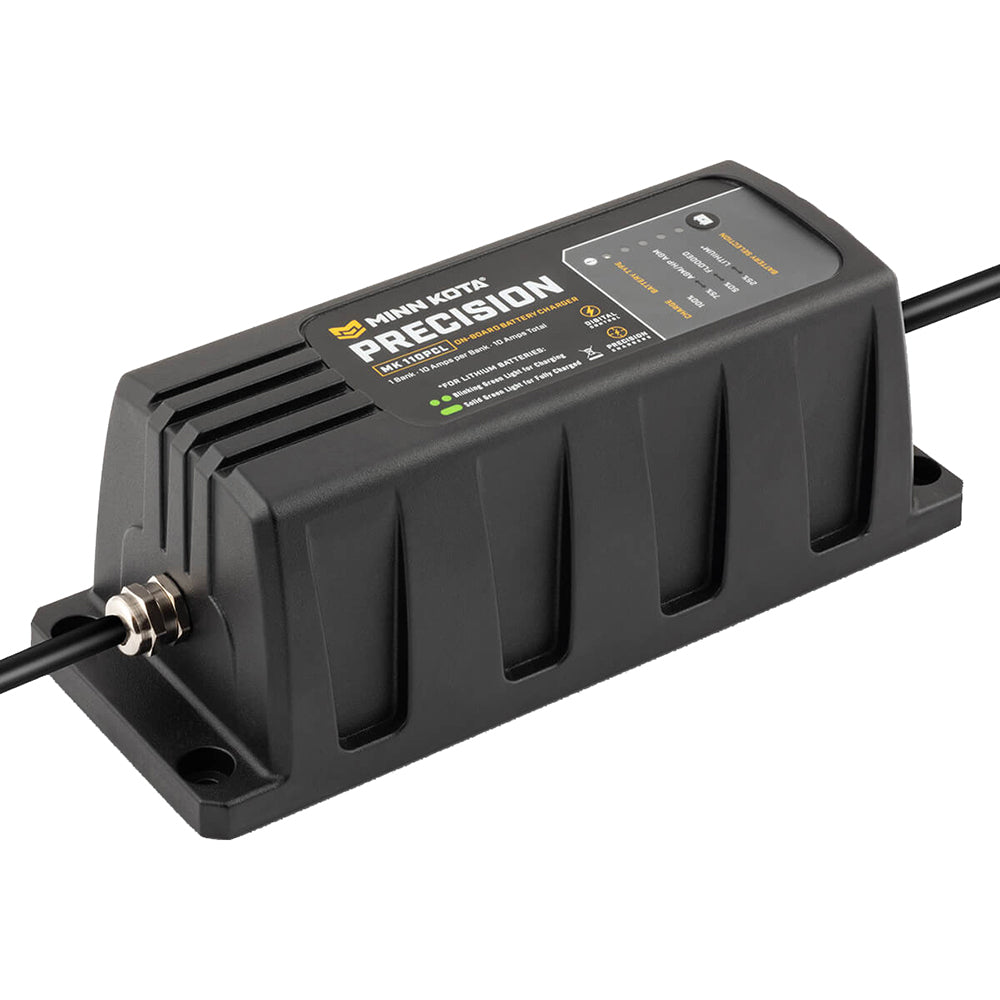 Minn Kota On-Board Precision Charger MK-110 PCL 1 Bank x 10 AMP LI Optimized Charger OutdoorUp