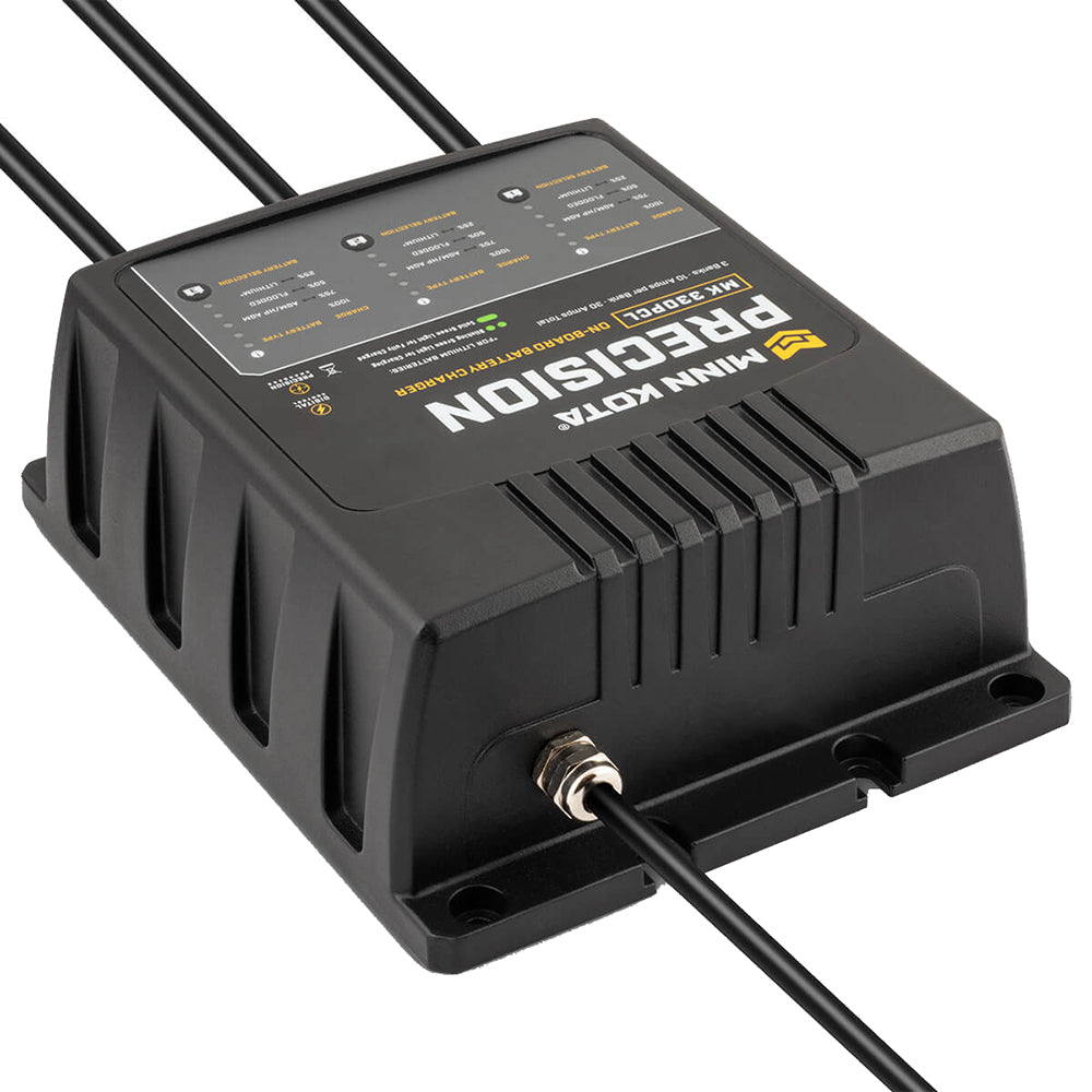 Minn Kota On-Board Precision Charger MK-330 PCL 3 Bank x 10 AMP LI Optimized Charger OutdoorUp
