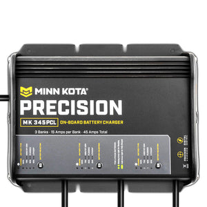 Minn Kota On-Board Precision Charger MK-345 PCL 3 Bank x 15 AMP LI Optimized Charger OutdoorUp