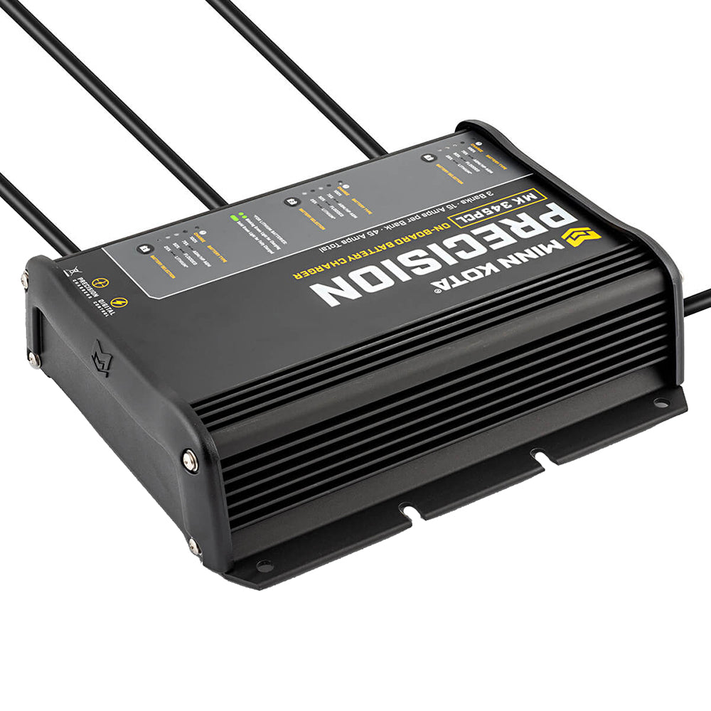 Minn Kota On-Board Precision Charger MK-345 PCL 3 Bank x 15 AMP LI Optimized Charger OutdoorUp
