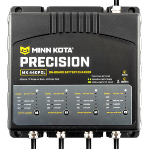 Minn Kota On-Board Precision Charger MK-440 PCL 4 Bank x 10 AMP LI Optimized Charger OutdoorUp