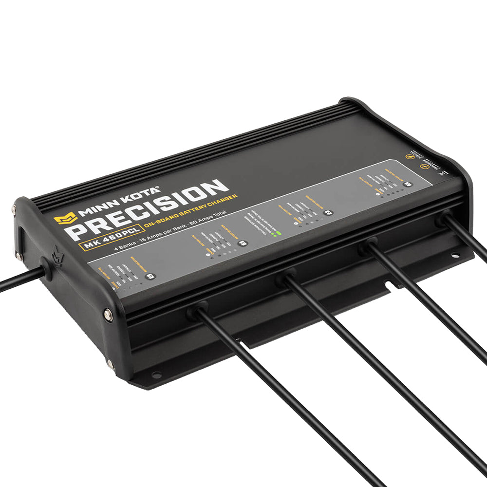 Minn Kota On-Board Precision Charger MK-460 PCL 4 Bank x 15 AMP LI Optimized Charger OutdoorUp