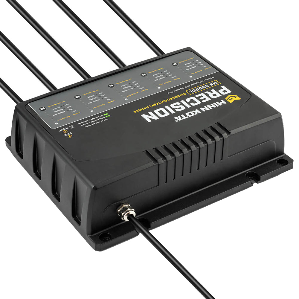 Minn Kota On-Board Precision Charger MK-550 PCL 5 Bank x 10 AMP LI Optimized Charger OutdoorUp