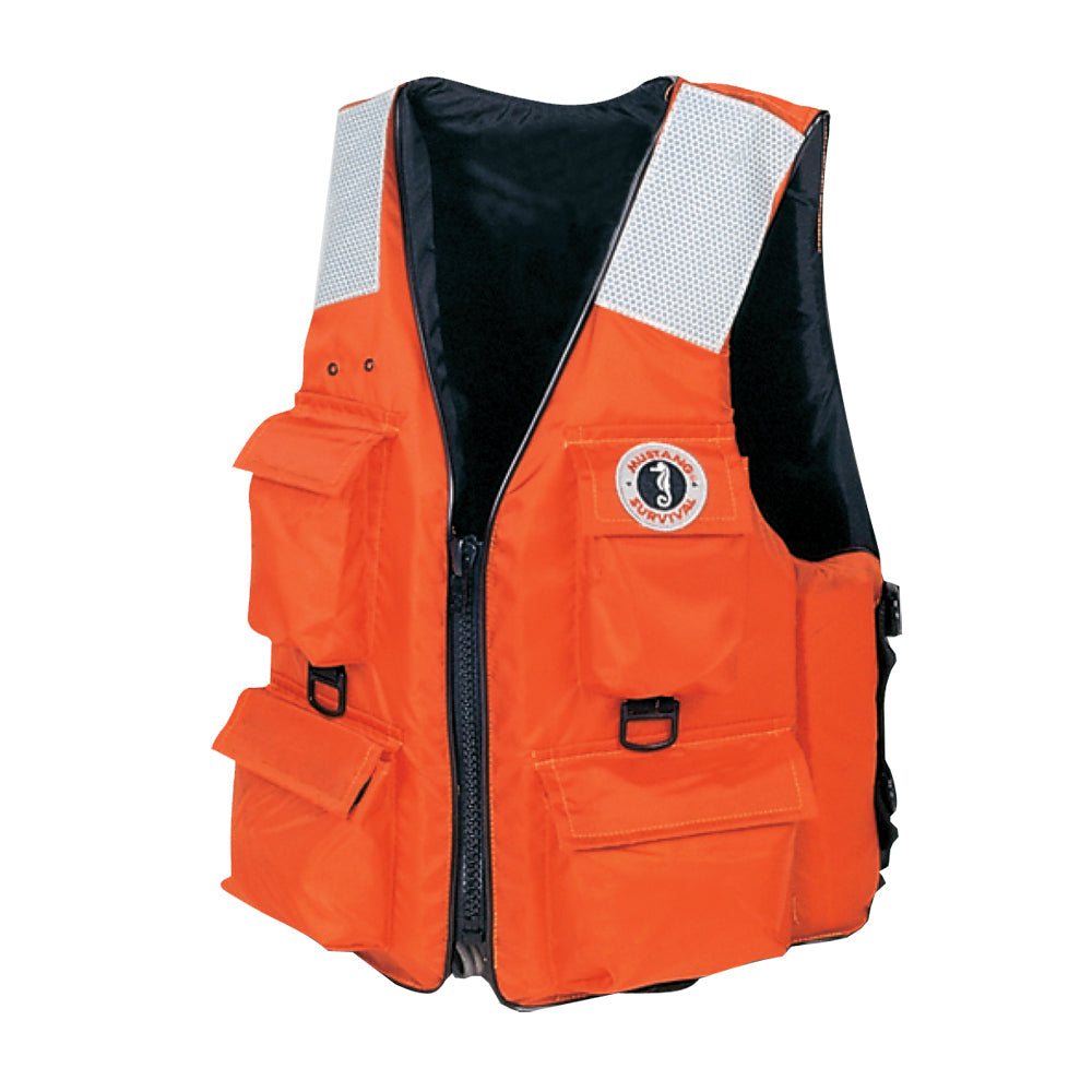 Mustang 4-Pocket Flotation Vest - Orange - XXL OutdoorUp