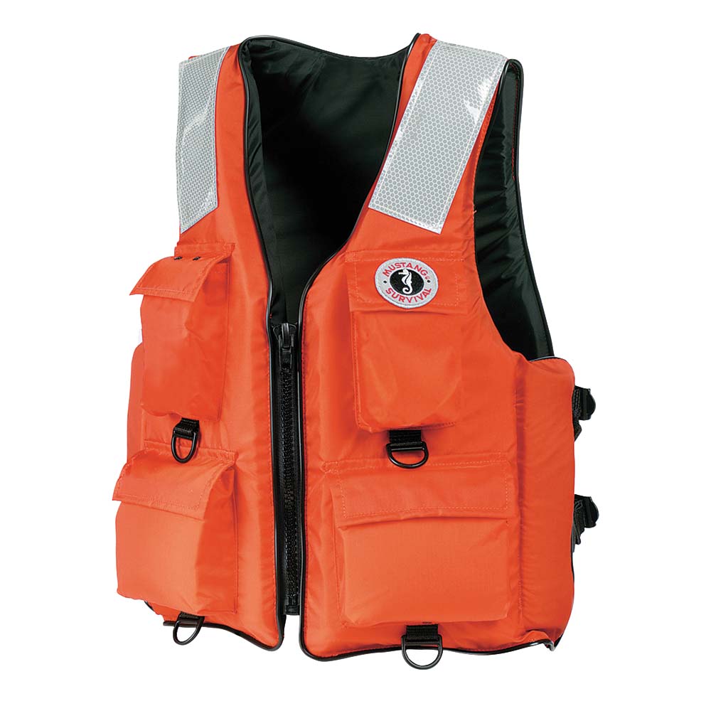 Mustang 4-Pocket Flotation Vest - Orange - XXXL - 7XL OutdoorUp