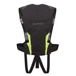 Mustang EP 38 Ocean Racing Hydrostatic Inflatable Vest - Black/Fluorescent Yellow/Green - Automatic/Manual OutdoorUp