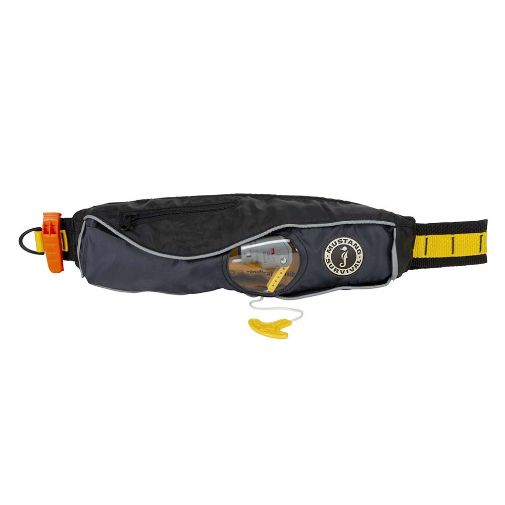 Mustang Fluid 2.0 Inflatable Belt Pack - Black/Grey - Manual OutdoorUp