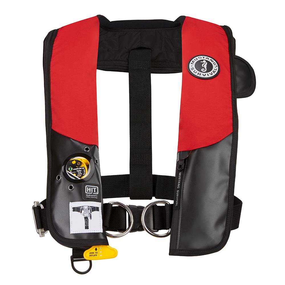 Mustang HIT Hydrostatic Inflatable PFD w/Sailing Harness - Red/Black - Automatic/Manual OutdoorUp