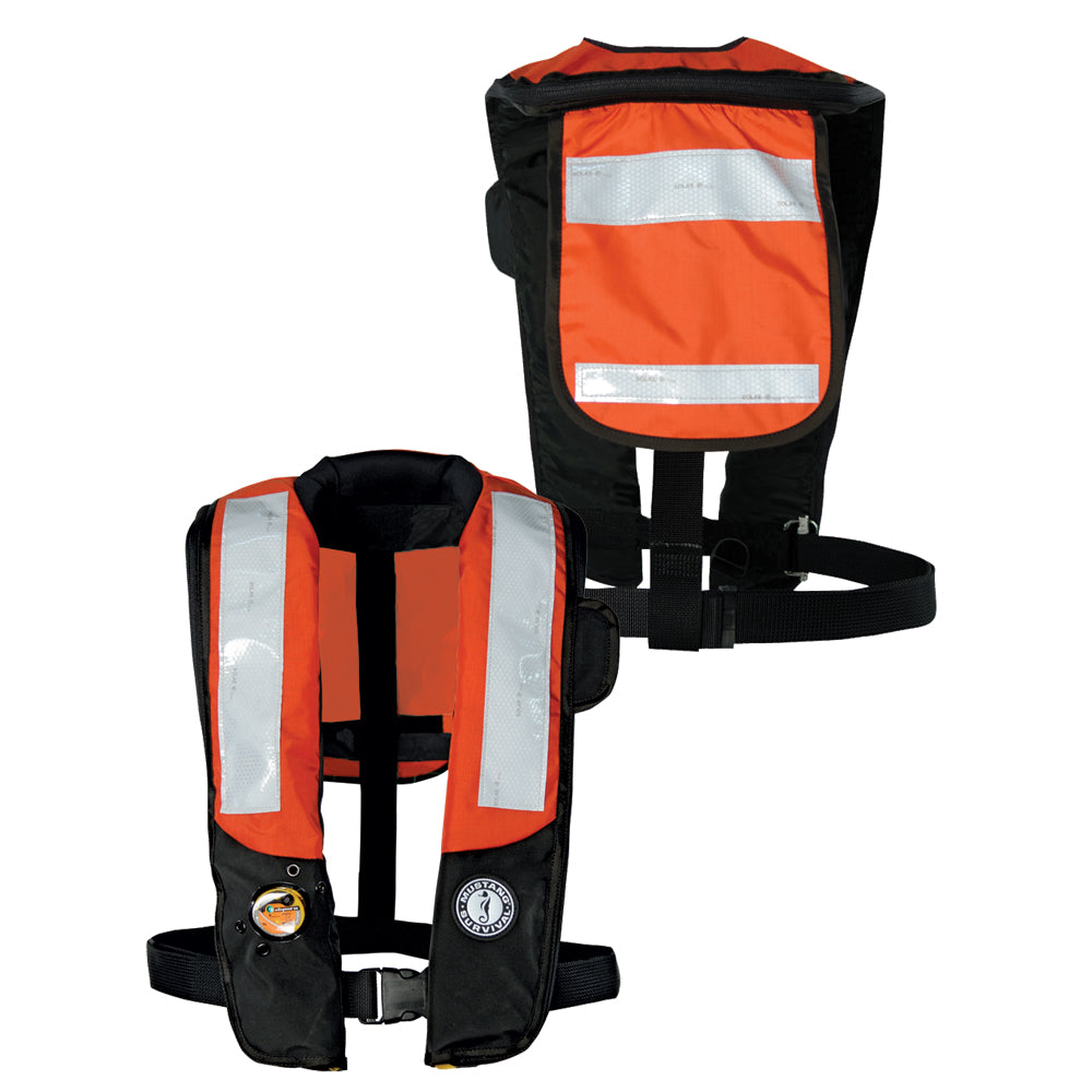 Mustang HIT Inflatable PDF w/SOLAS Reflective Tape - Orange/Black - Automatic/Manual OutdoorUp