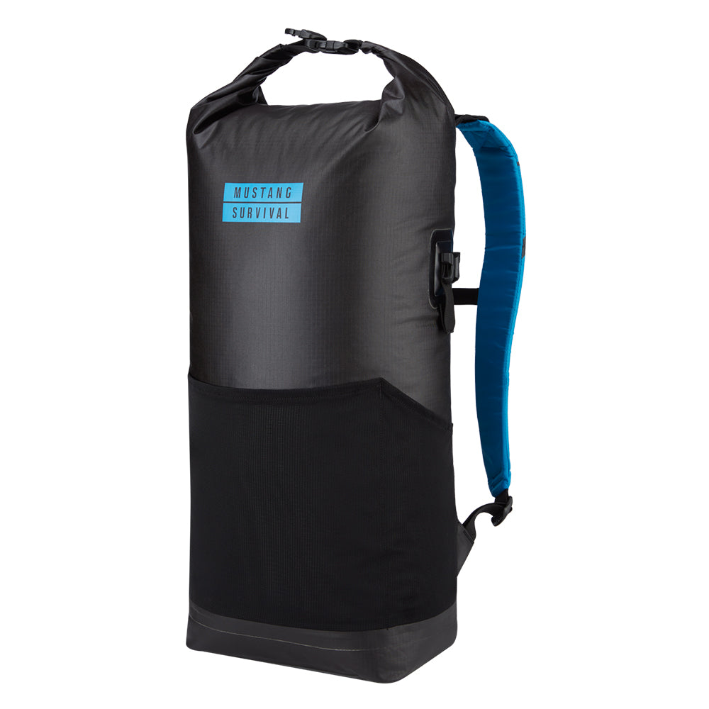 Mustang Highwater 22L Waterproof Backpack - Black/Azure Blue OutdoorUp