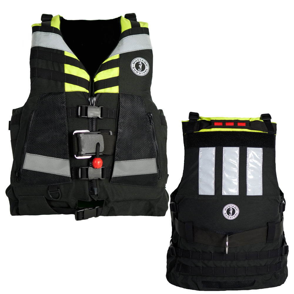 Mustang Swift Water Rescue Vest - Fluorescent Yellow/Green/Black - Universal OutdoorUp