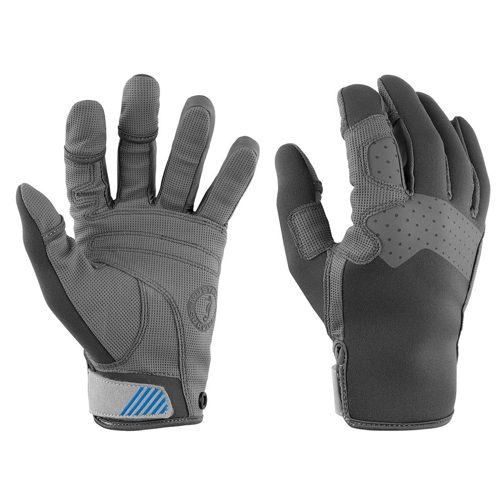 Mustang Traction Closed Finger Gloves - Grey/Blue - Large OutdoorUp