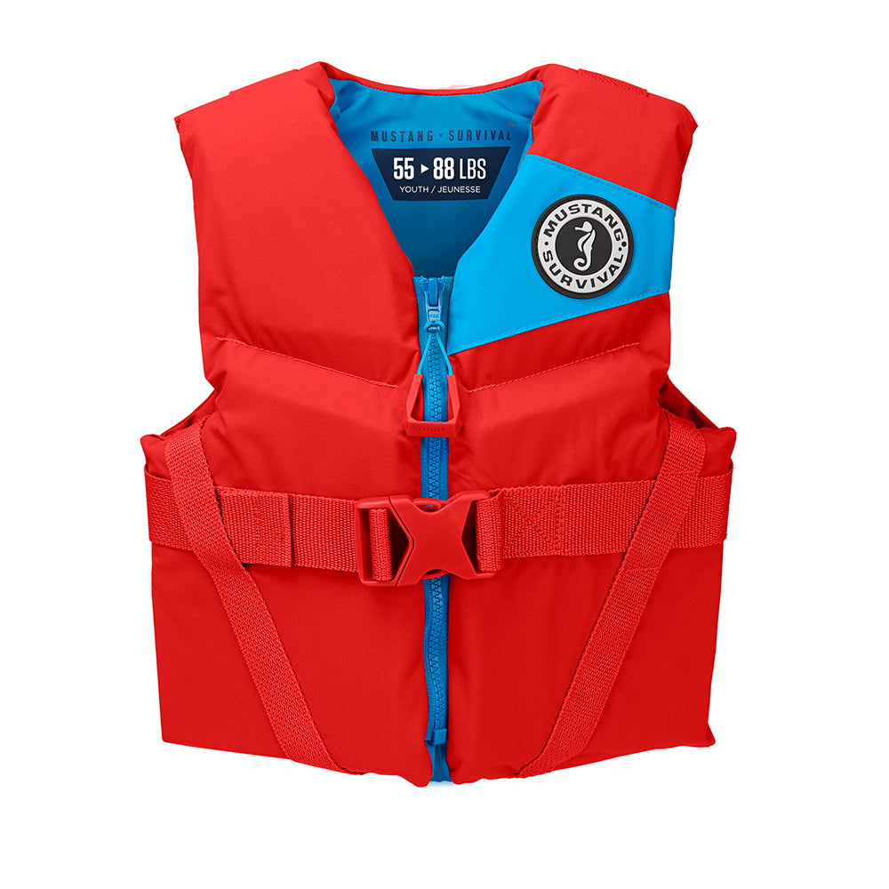 Mustang Youth REV Foam Vest - Red - Youth OutdoorUp