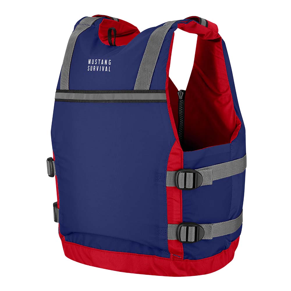 Mustang Youth Reflex Foam Vest - Navy Blue/Red OutdoorUp