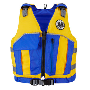 Mustang Youth Reflex Foam Vest - Yellow/Royal Blue OutdoorUp