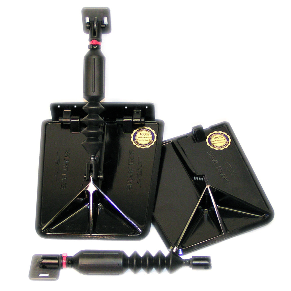 Nauticus SX9510-60 Smart Tab SX Composite Trim Tabs 9.5 x 10 - f/15-18 Boat w/60 - 135HP - Black OutdoorUp