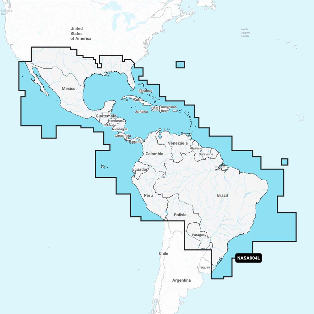 Navionics+ NASA004L - Mexico, Caribbean to Brazil OutdoorUp