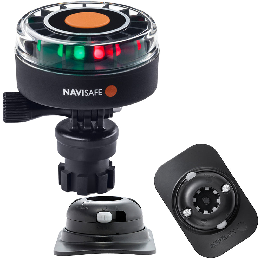 Navisafe Navilight 2NM Tricolor w/Navimount Base  RIB Mount - Black OutdoorUp