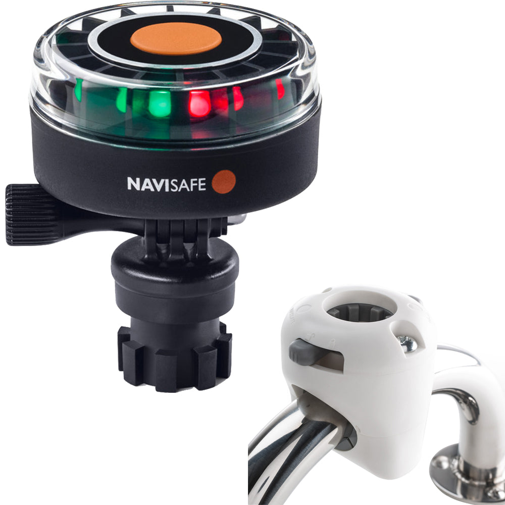 Navisafe Navilight 2NM Tricolor w/Navimount Base  Rail Mount - White OutdoorUp