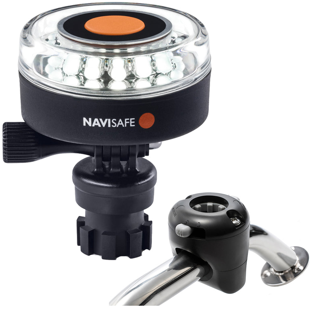 Navisafe Navilight 360 2NM White w/Navimount Base  Rail Mount - Black OutdoorUp
