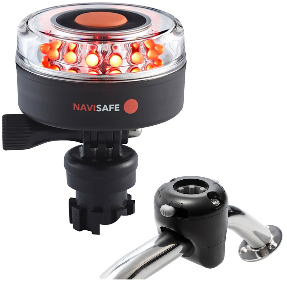 Navisafe Navilight All RED 360 2NM w/Navimount Base  Rail Mount - Black OutdoorUp