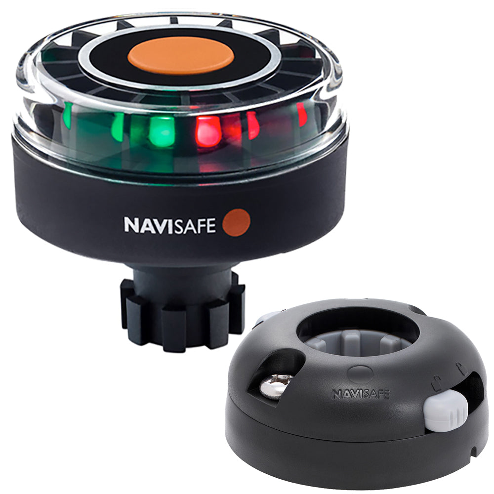 Navisafe Navilight Tricolor 2NM w/Navibolt Base  Horizontal Mount - Black OutdoorUp
