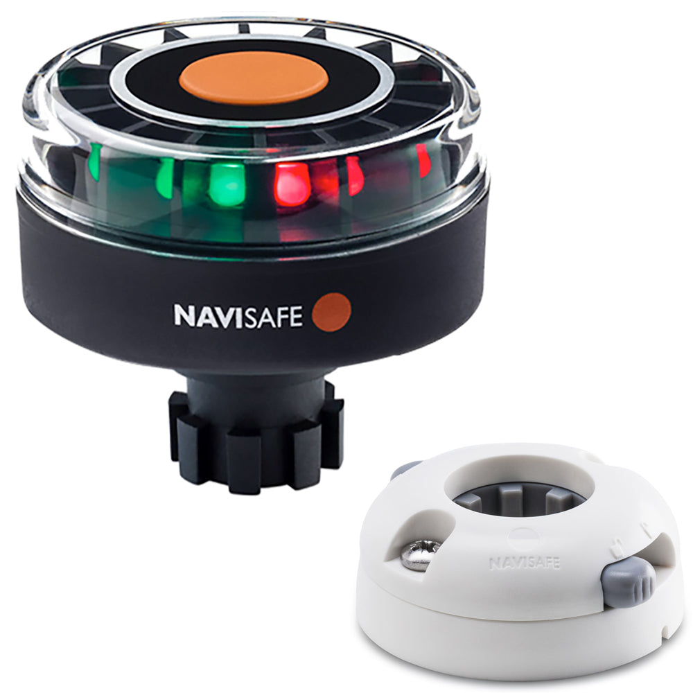 Navisafe Navilight Tricolor 2NM w/Navibolt Base  Horizontal Mount - White OutdoorUp