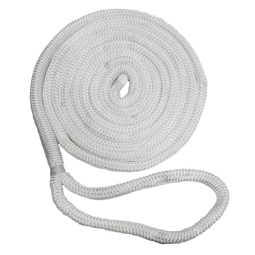 New England Ropes 3/4" Double Braid Dock Line - White - 50 OutdoorUp