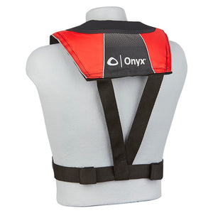 Onyx A/M-24 Series All Clear Automatic/Manual Inflatable Life Jacket - Black/Red - Adult OutdoorUp