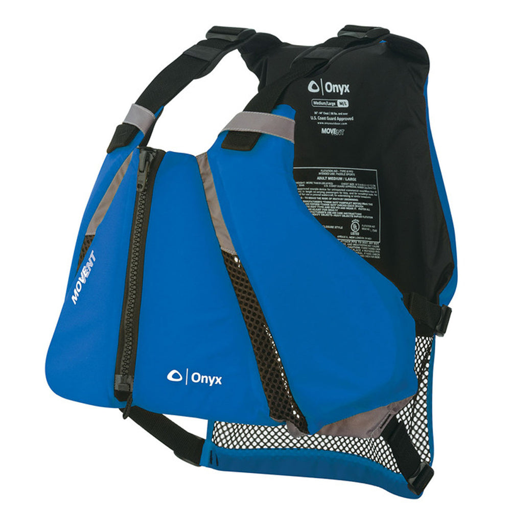 Onyx MoveVent Curve Paddle Sports Life Vest - M/L - Blue OutdoorUp