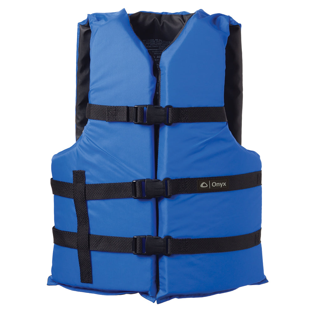 Onyx Nylon General Purpose Life Jacket - Adult Universal - Blue OutdoorUp